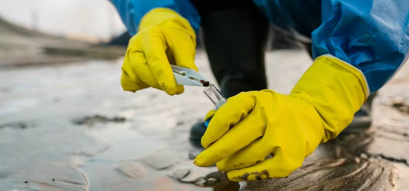 Environmental soil sampling in the field